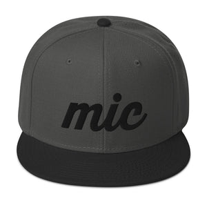MIC Cursive Snapback Hat