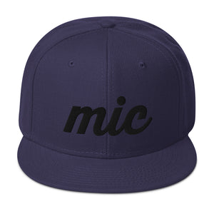 MIC Cursive Snapback Hat