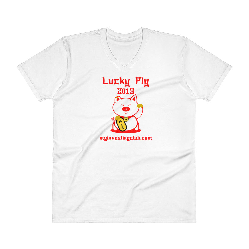 Lucky Pig Men's V-Neck T-Shirt